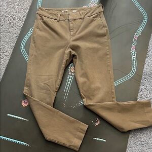 Old Navy High-Rise Pixie Skinny Pants with Pockets, Dark Khaki, Size 4